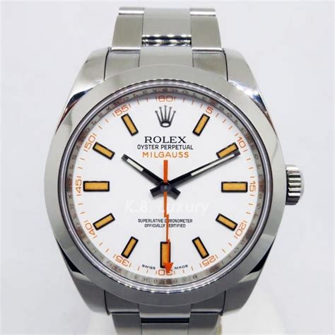 rolex milgauss weiss|rolex milgauss price list.